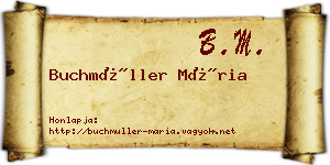 Buchmüller Mária névjegykártya
