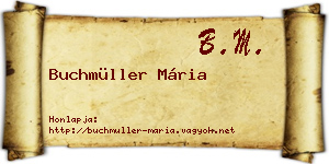 Buchmüller Mária névjegykártya