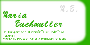 maria buchmuller business card